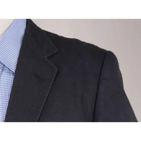 Gucci Navy Blue Cotton-Polyester 2-Btn Slim Fit Blazer Jacket 36R - Picture 4 of 8